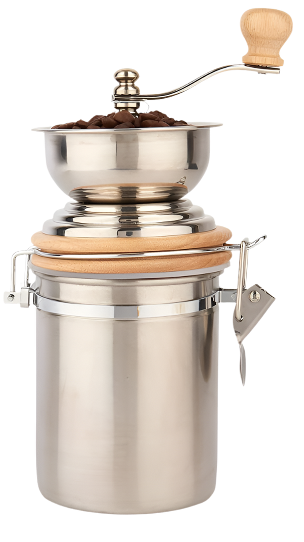 Hand coffee grinder - stainless steel